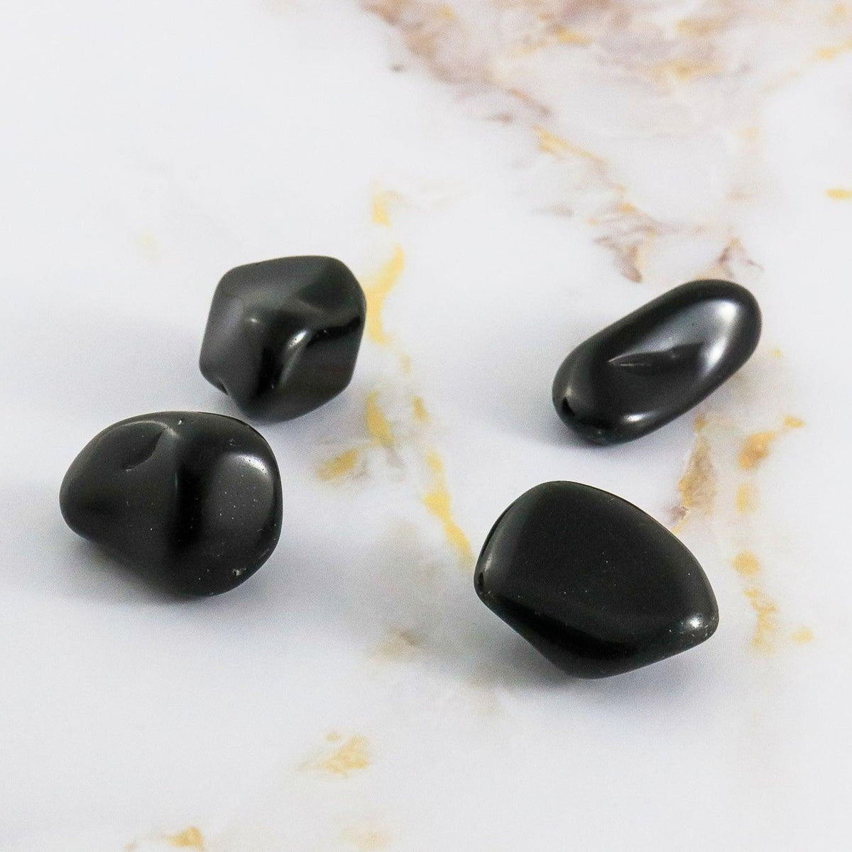 Silver Obsidian rolled stone