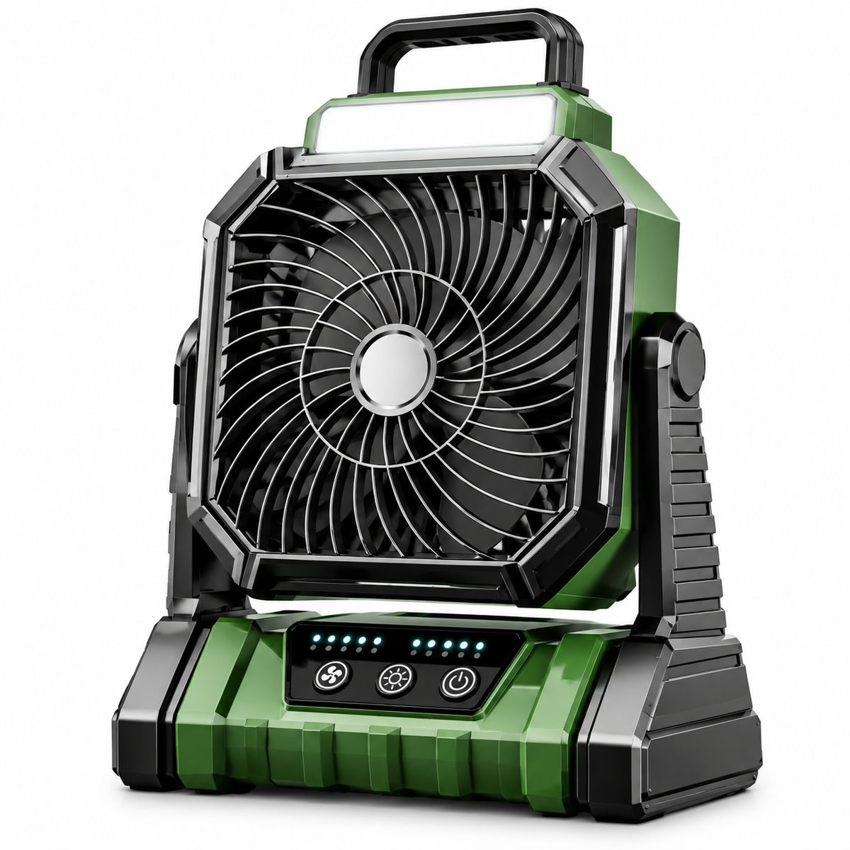 Ventilateur Sans Fil 20 000 mAh – Lumière LED & Télécommande