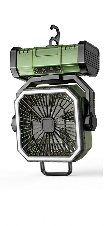 Ventilateur Sans Fil 20 000 mAh – Lumière LED & Télécommande