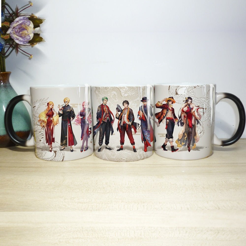 Taza mágica One Piece Luffy Friends