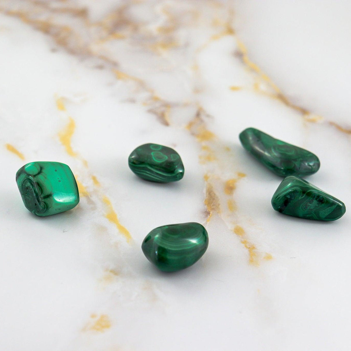 Malachite rolled stone
